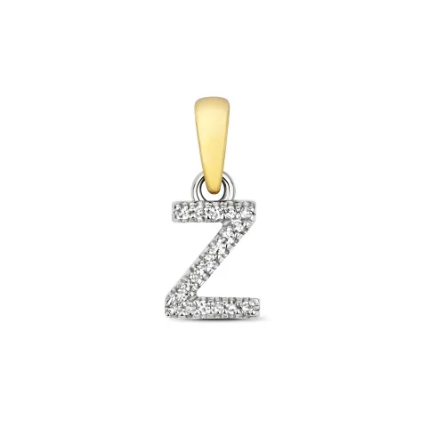 Z Diamond Initial Pendent 0.02ct 0.40g - 9ct Yellow Gold 